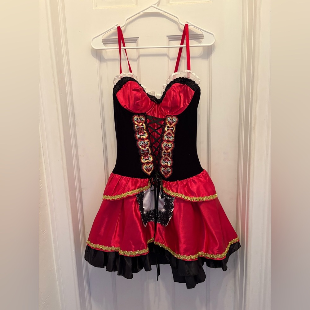 Coquette Flirty Sexy Chic Little Red Riding Hood Costume Dress and Cape Size M - Picture 3 of 8